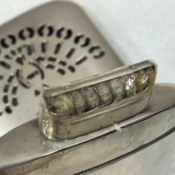 VTG 50's Peacock Pocket Chrome Hand Warmer Silver Toned 2.5"x3.5" Japan - Picture 5 of 14